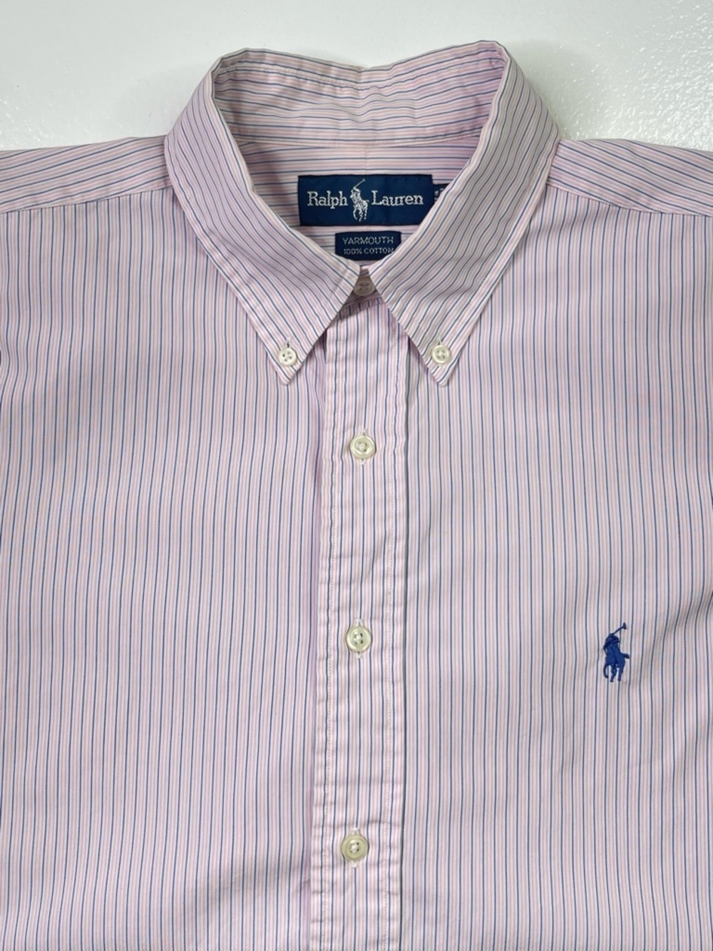 Ralph Lauren Yarmouth Pinpoint Oxford Striped Button Down Shirt 16 34/35